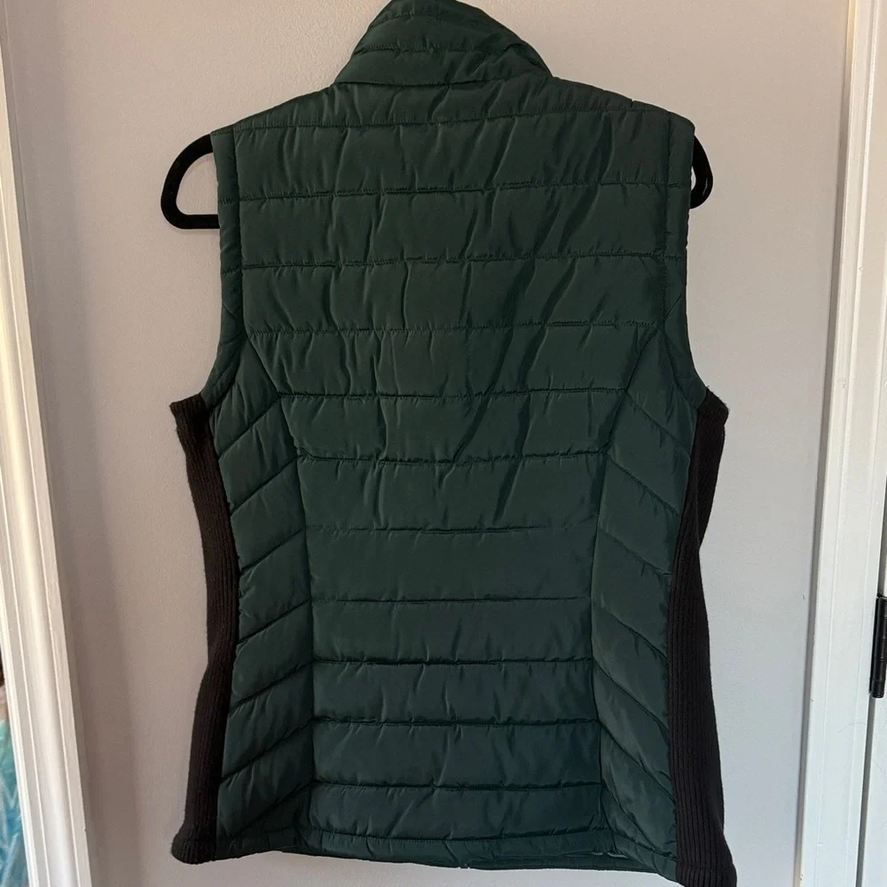 Calvin Klein Women's Dark Green Quilted Vest - Picture 4 of 5